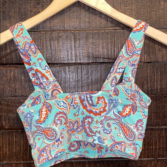 Turquoise Mudd crop top in size S - Picture 2 of 3